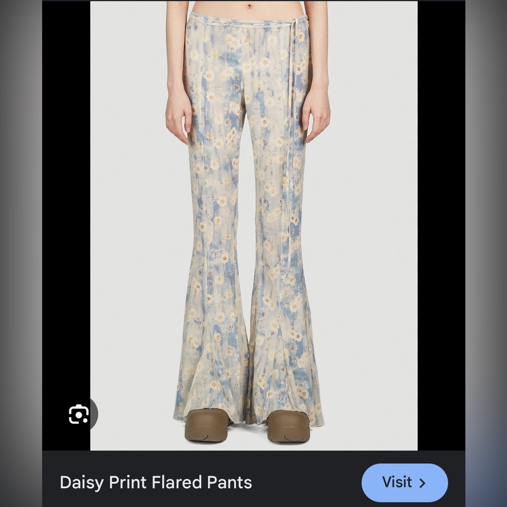 Acne studios floral wide leg pants , Jennie style